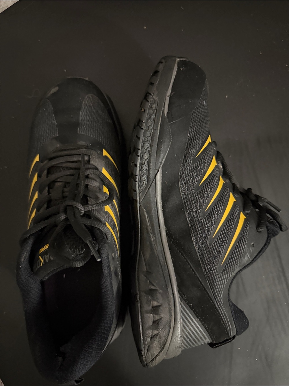 Men's Black Sneakers with Yellow Accents - Steel Shoes